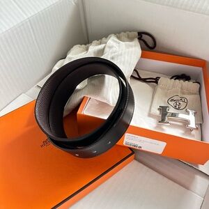 HERMES ToGo 32mm H Belt Black/Brown